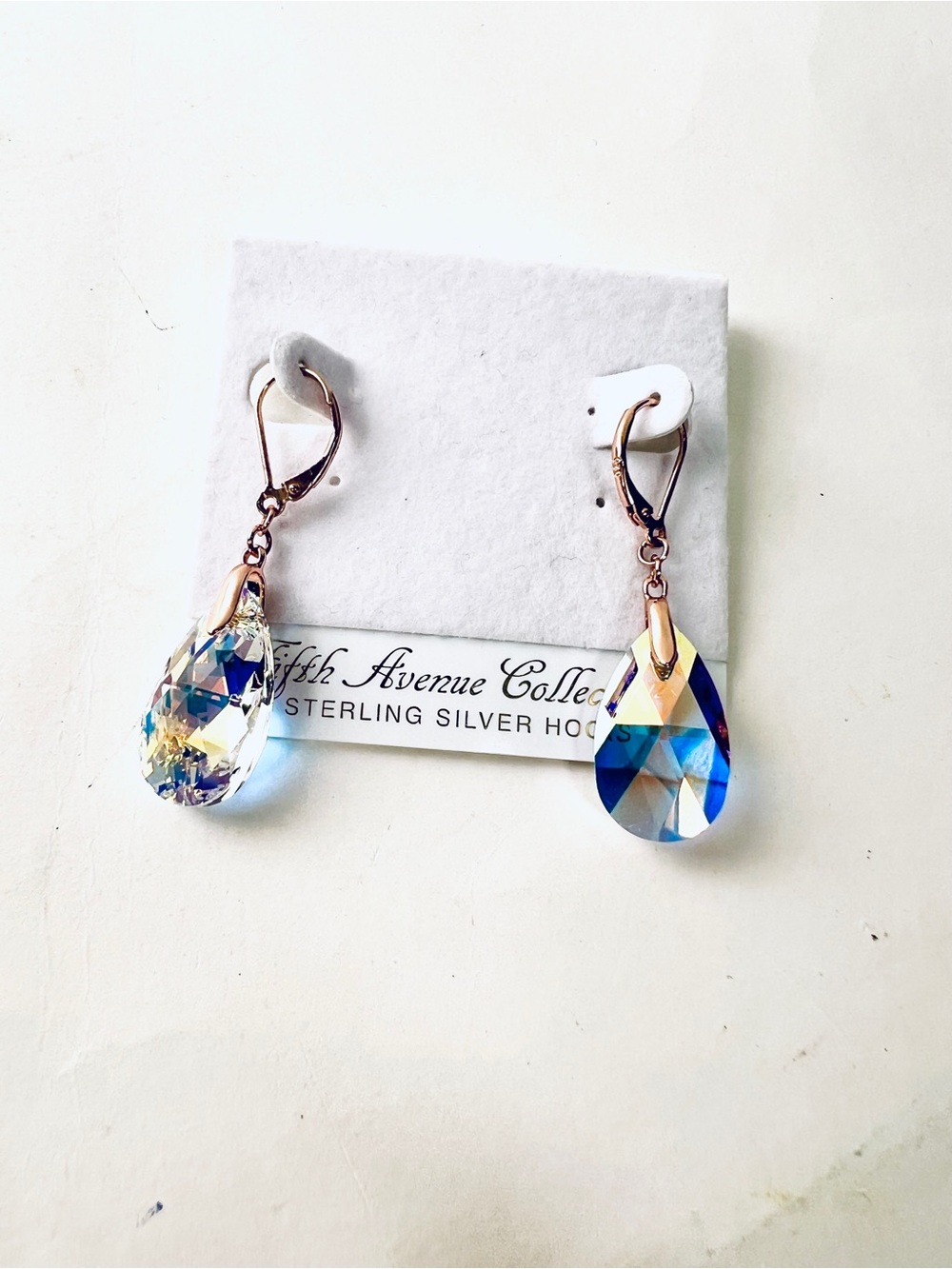 Swarovski Crystal Earrings by Fifth Avenue Collection AB‎ Aurora Borealis